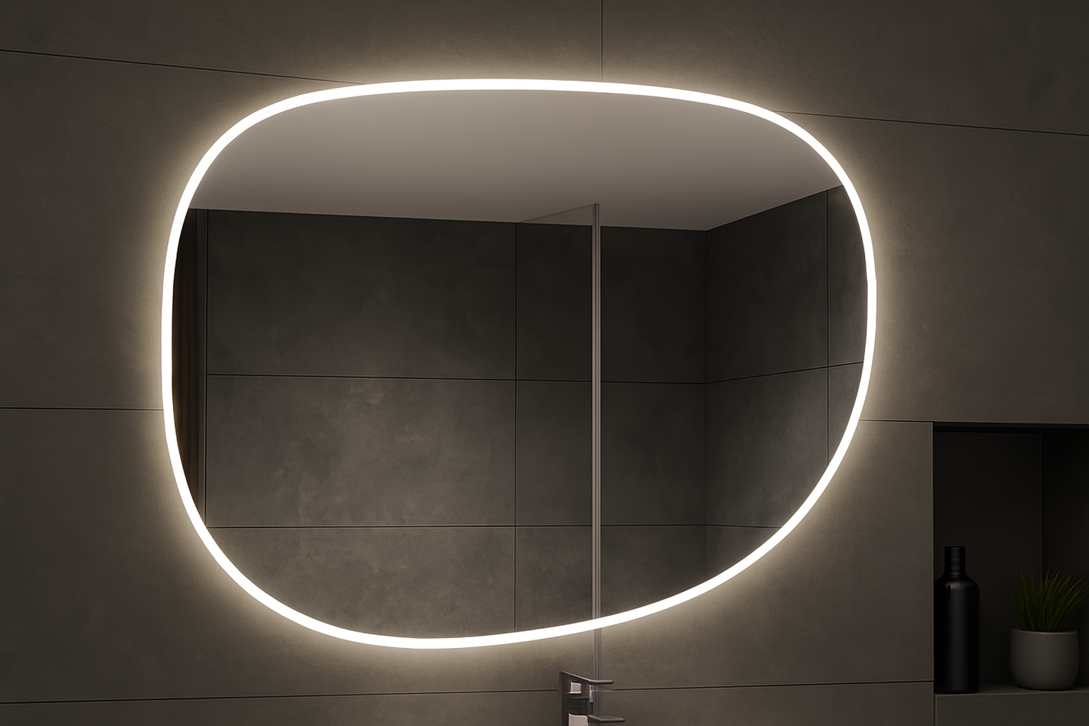 LumiEdge 105 Frameless LED Mirror,