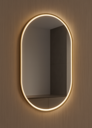 HaloEdge Frameless LED mirror "Light that frames your reflection"